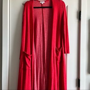 Red Sweeper Cardigan